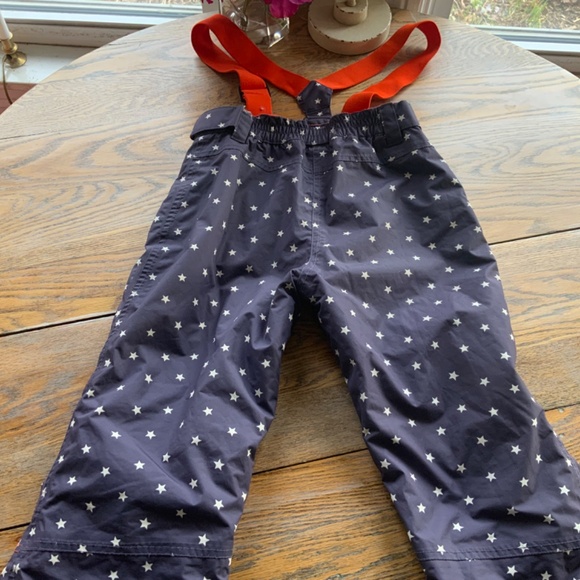 MINI BODEN star print snow pant with suspenders /Kids 9/10/exc cond - Picture 2 of 8
